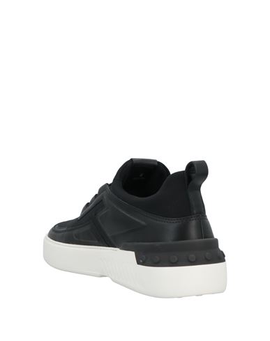 Tod's No_code Man Sneakers Black Size 11 Soft Leather, Textile fibers