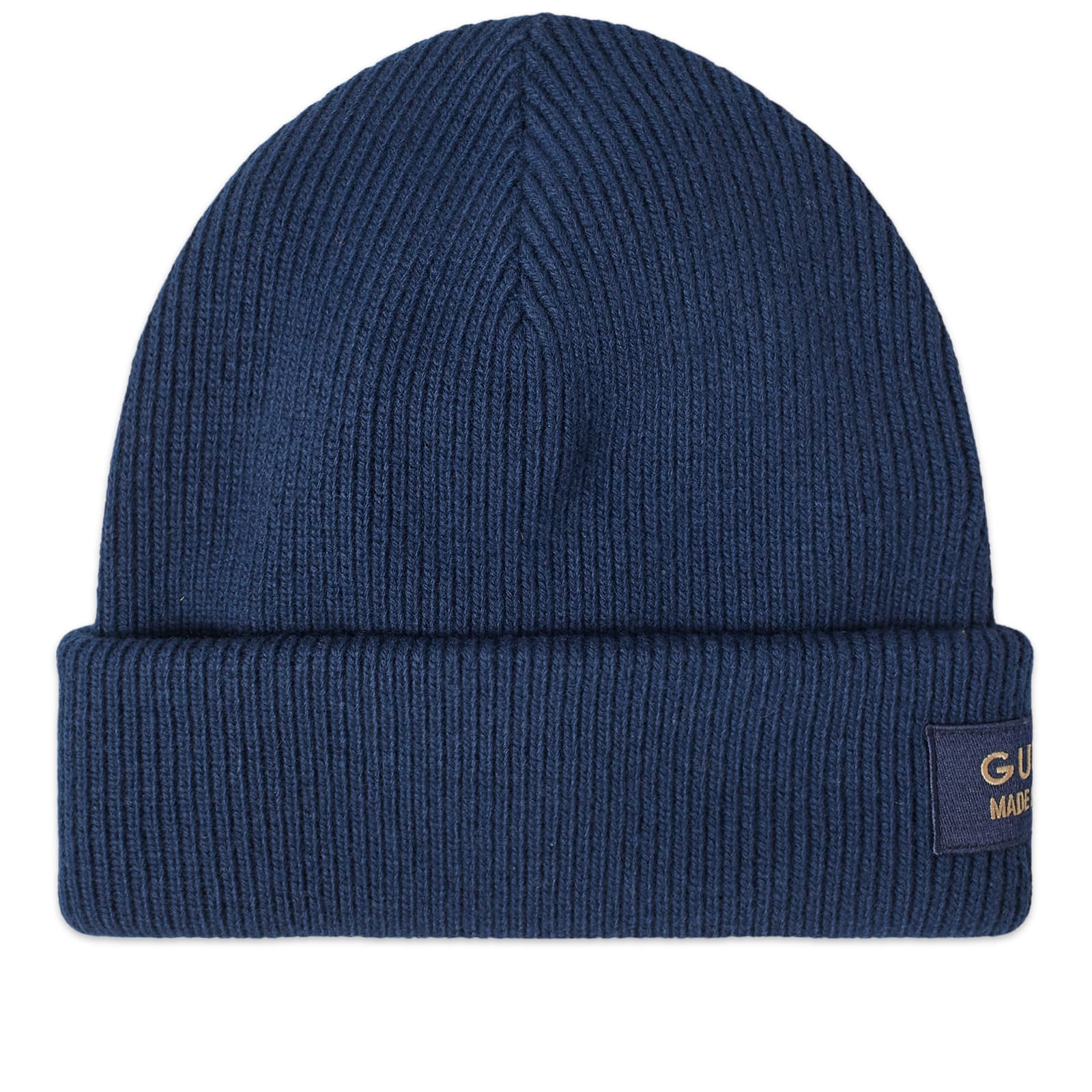 구찌 Men's Patch Beanie Hat in Navy, Size Medium  772562-4G200-4100