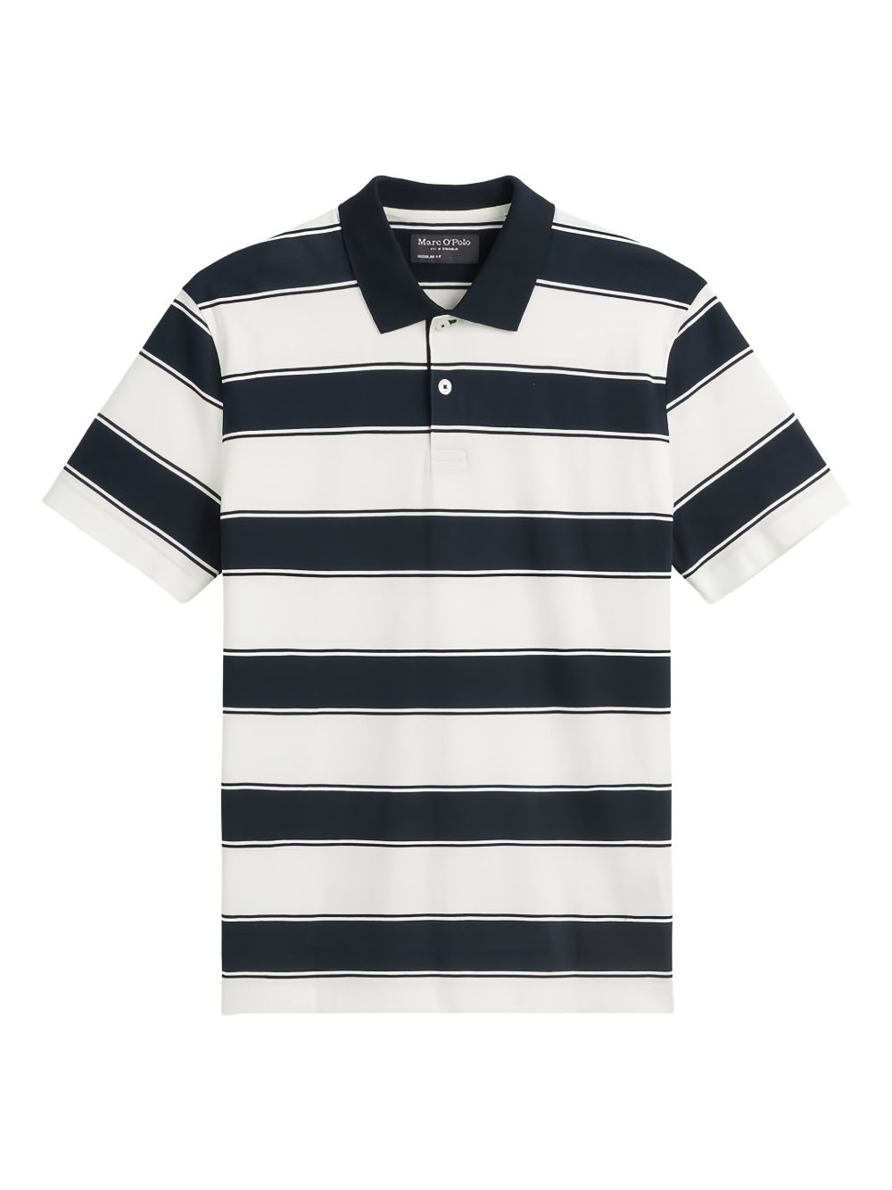 Striped polo shirt - White