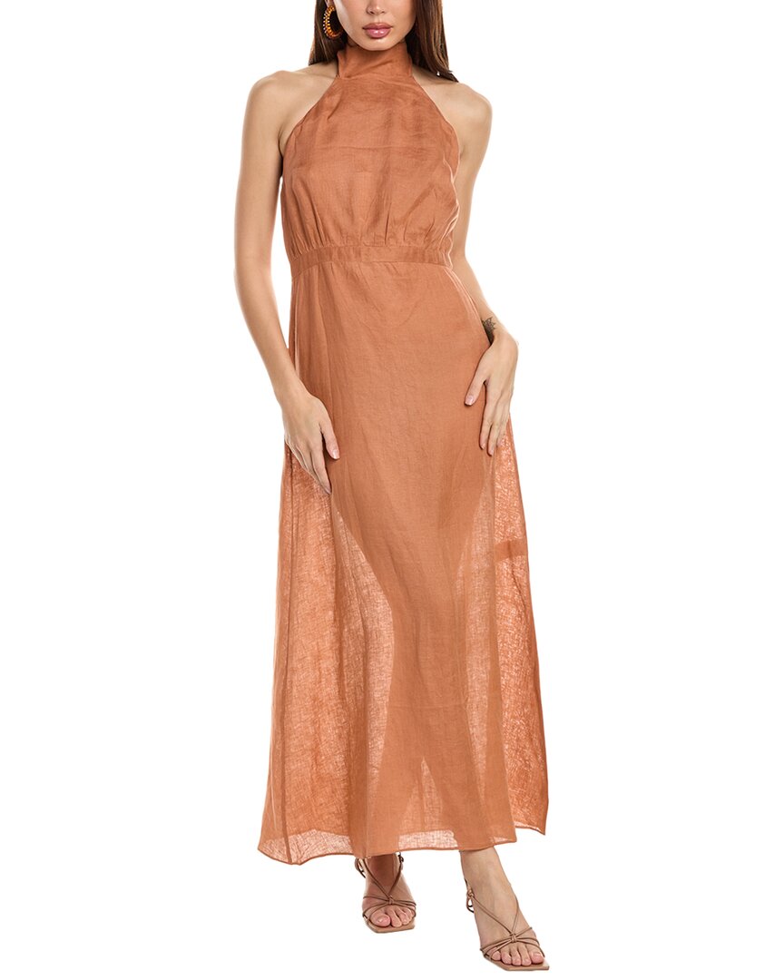 Magdalena Linen Halter Dress