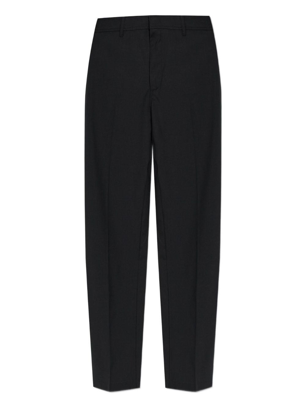 Virgin wool straight-leg trousers - Black