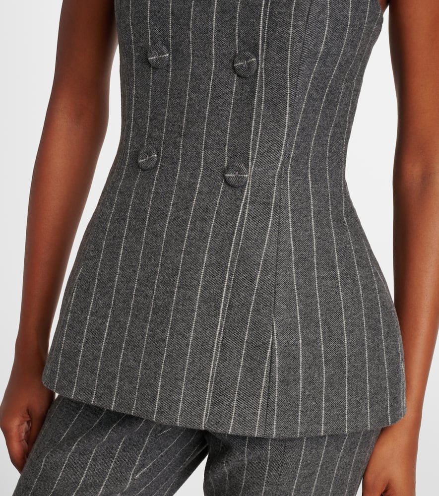 Double-breasted striped top