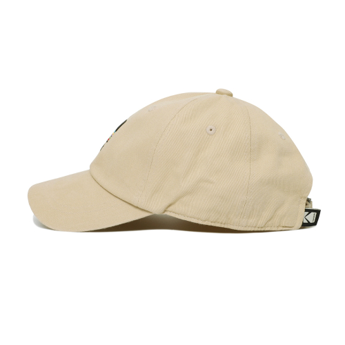 Signature Fit Rainbow Embroidery Ball Cap BEIGE