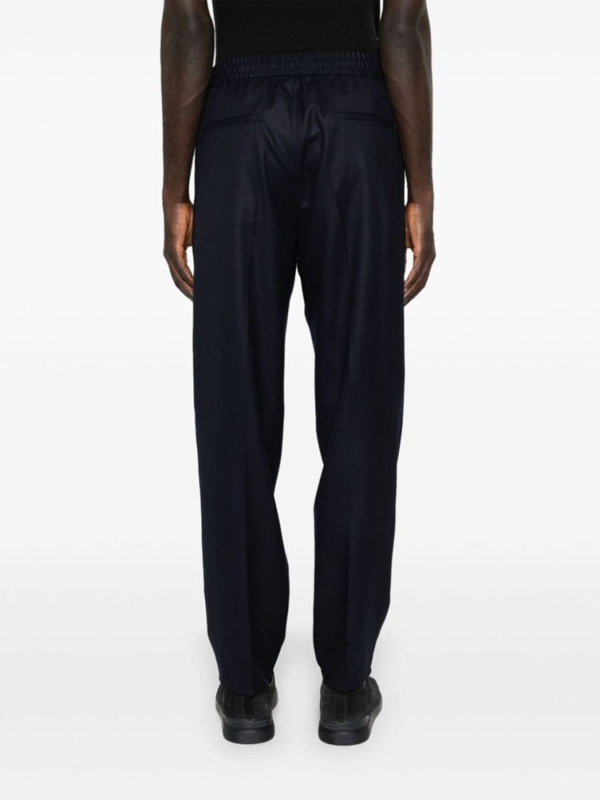 Mid-rise tapered trousers - Blue