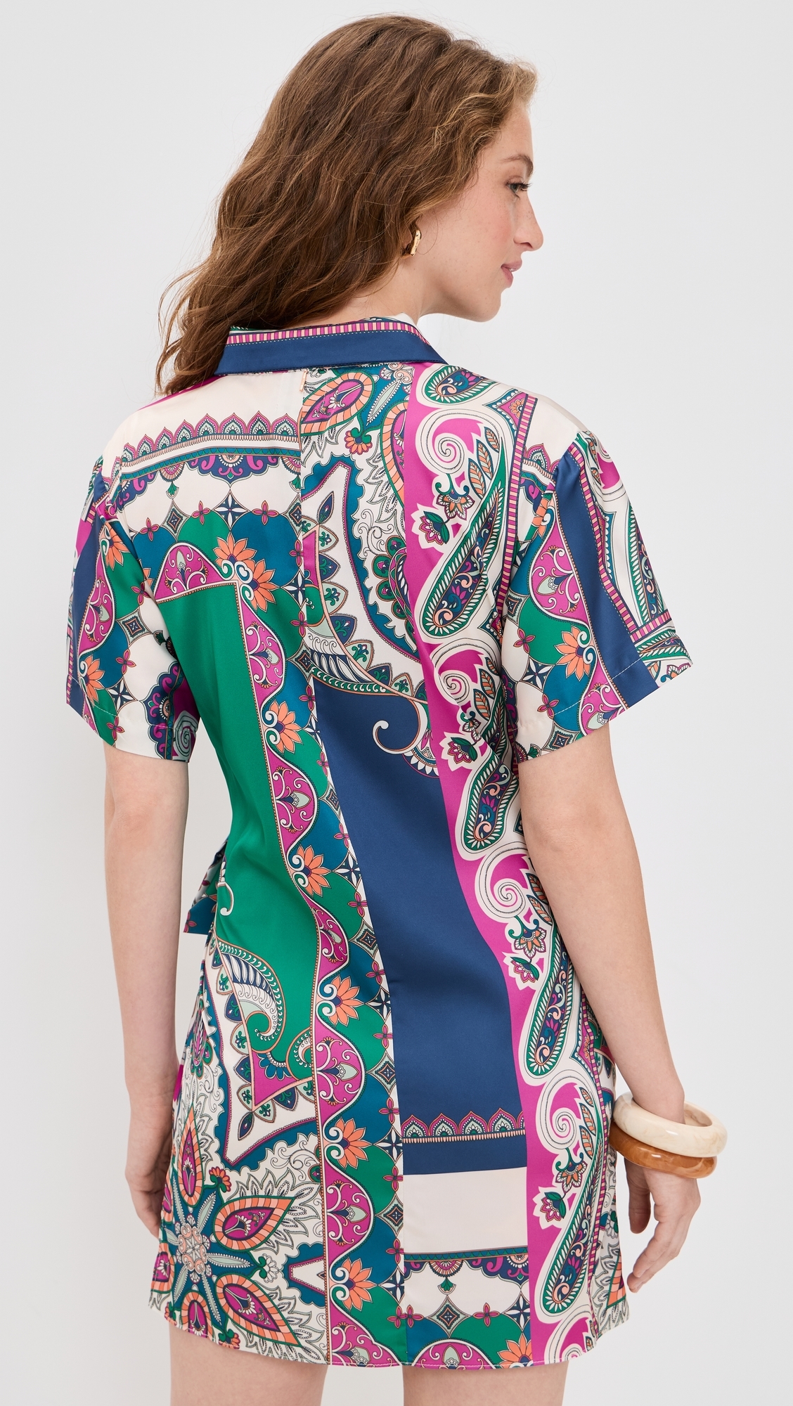 Kezia Dress Multicolored Patchwork Scarf