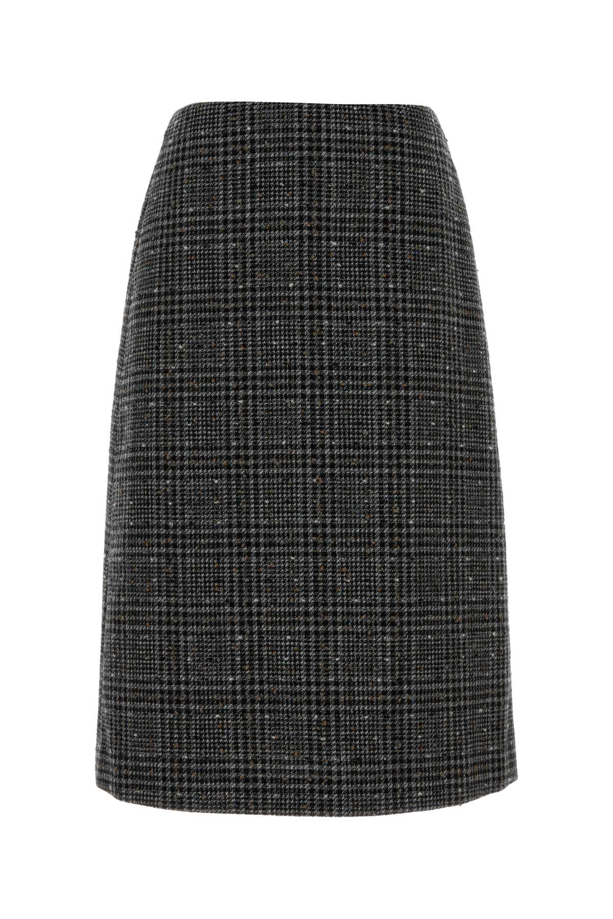 Tweed Skirt — Brown
