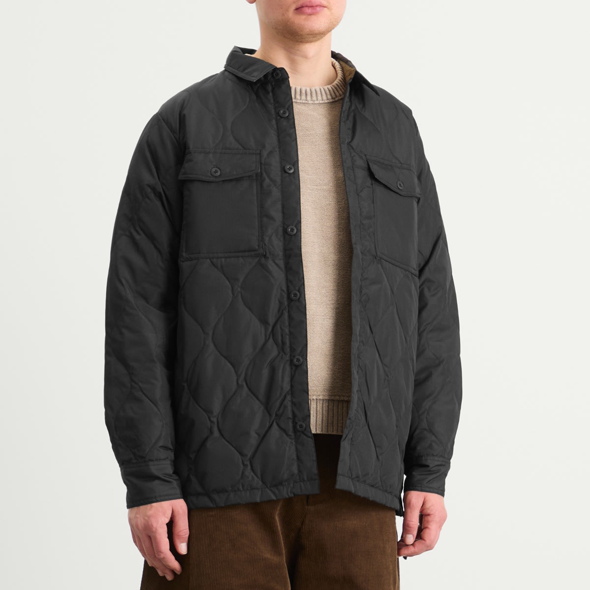 Men's Zip Over Shirt Black