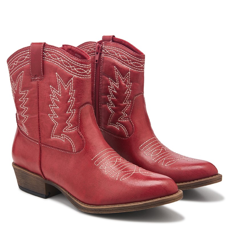 Women's Pistol Cowboy Boots (Red)