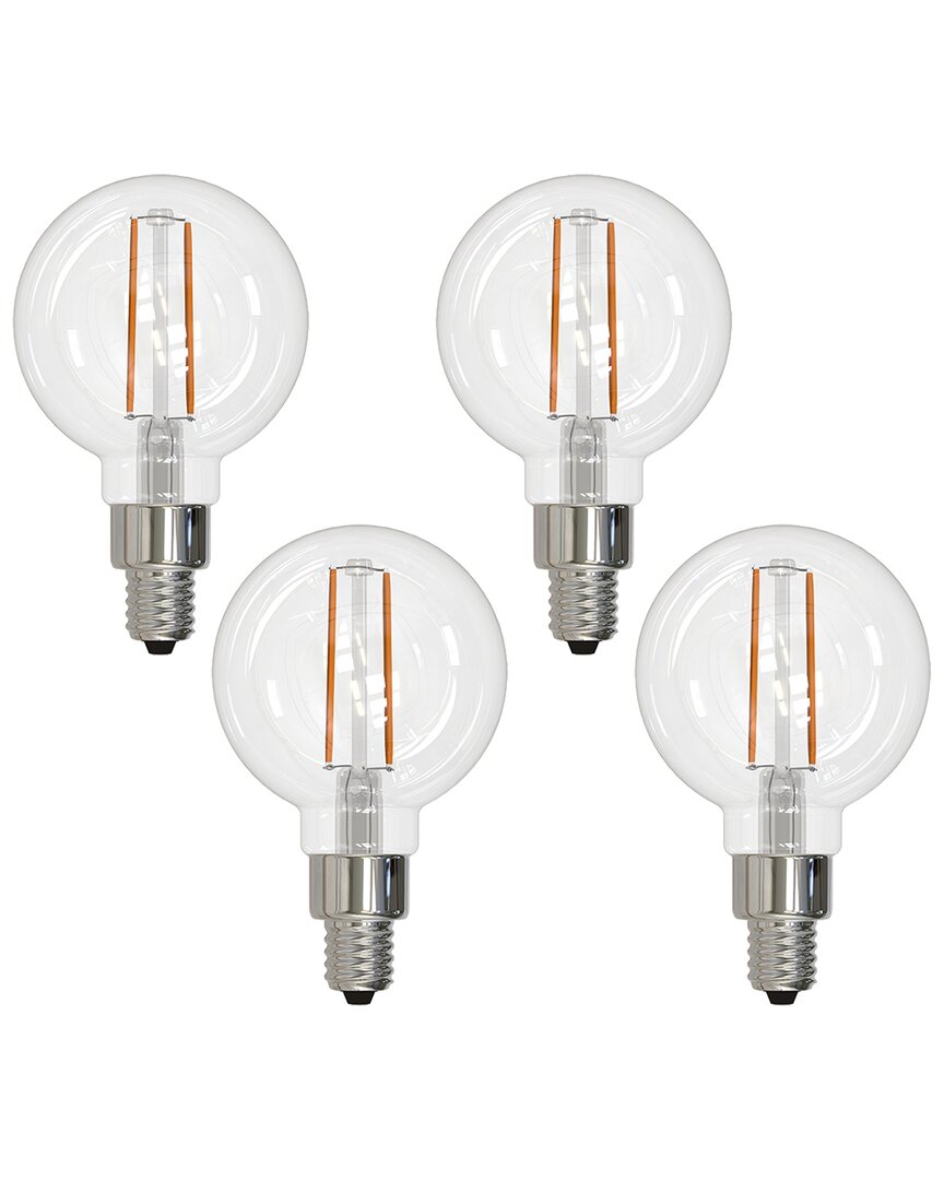 Pack Of (4)2.5Watt Dimmable Clear Filament Candelabra(E12)LED Light Bulb
