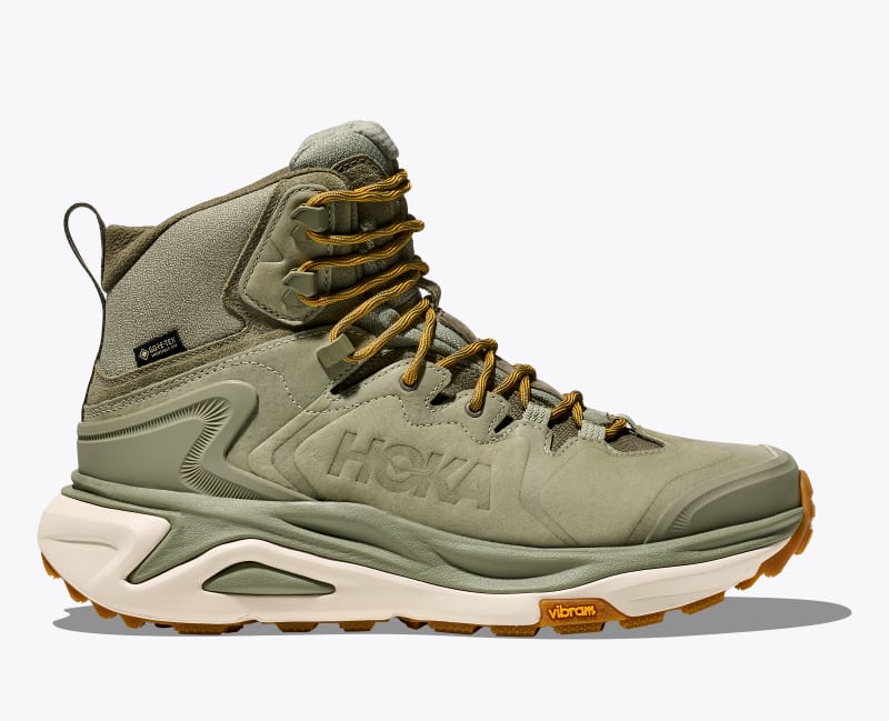 HOKA Men's Kaha 3 GTX Shoes in Sea Moss/Oat Milk