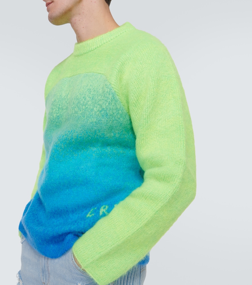 Rainbow knitted mohair-blend sweater