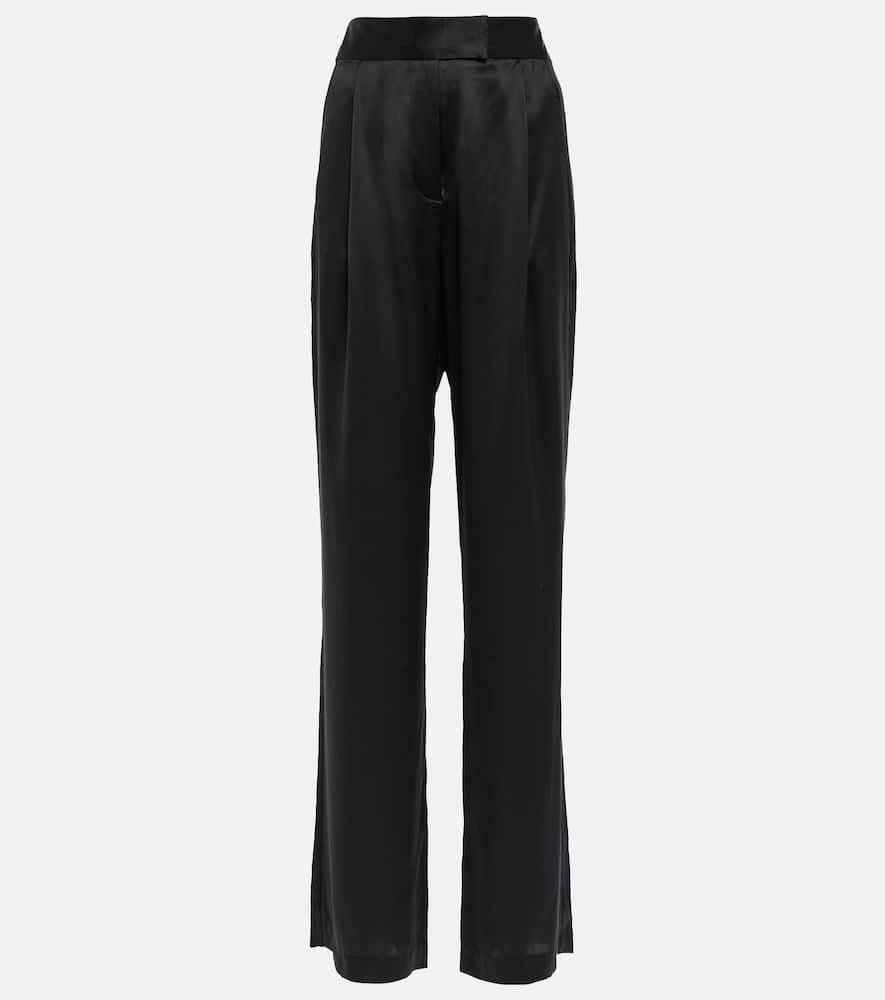 The Sei High-rise wide-leg silk satin pants