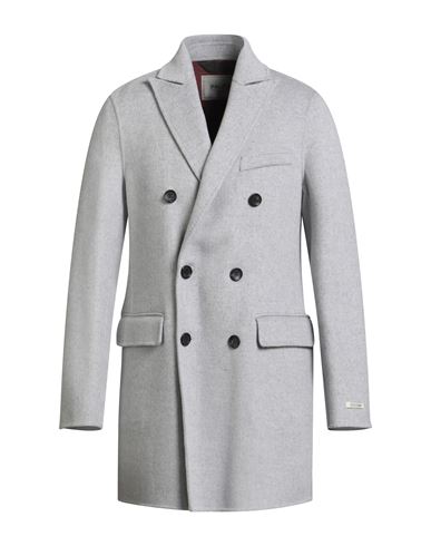 Paltò Man Coat Light grey Size 42 Wool, Nylon
