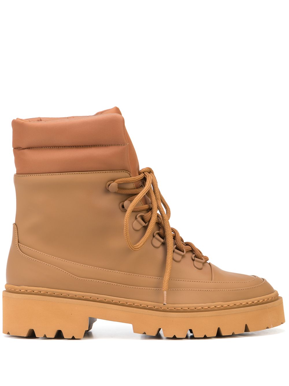 Lace-up cargo ankle boots - Brown
