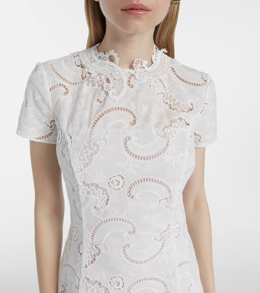 Guipure lace midi dress