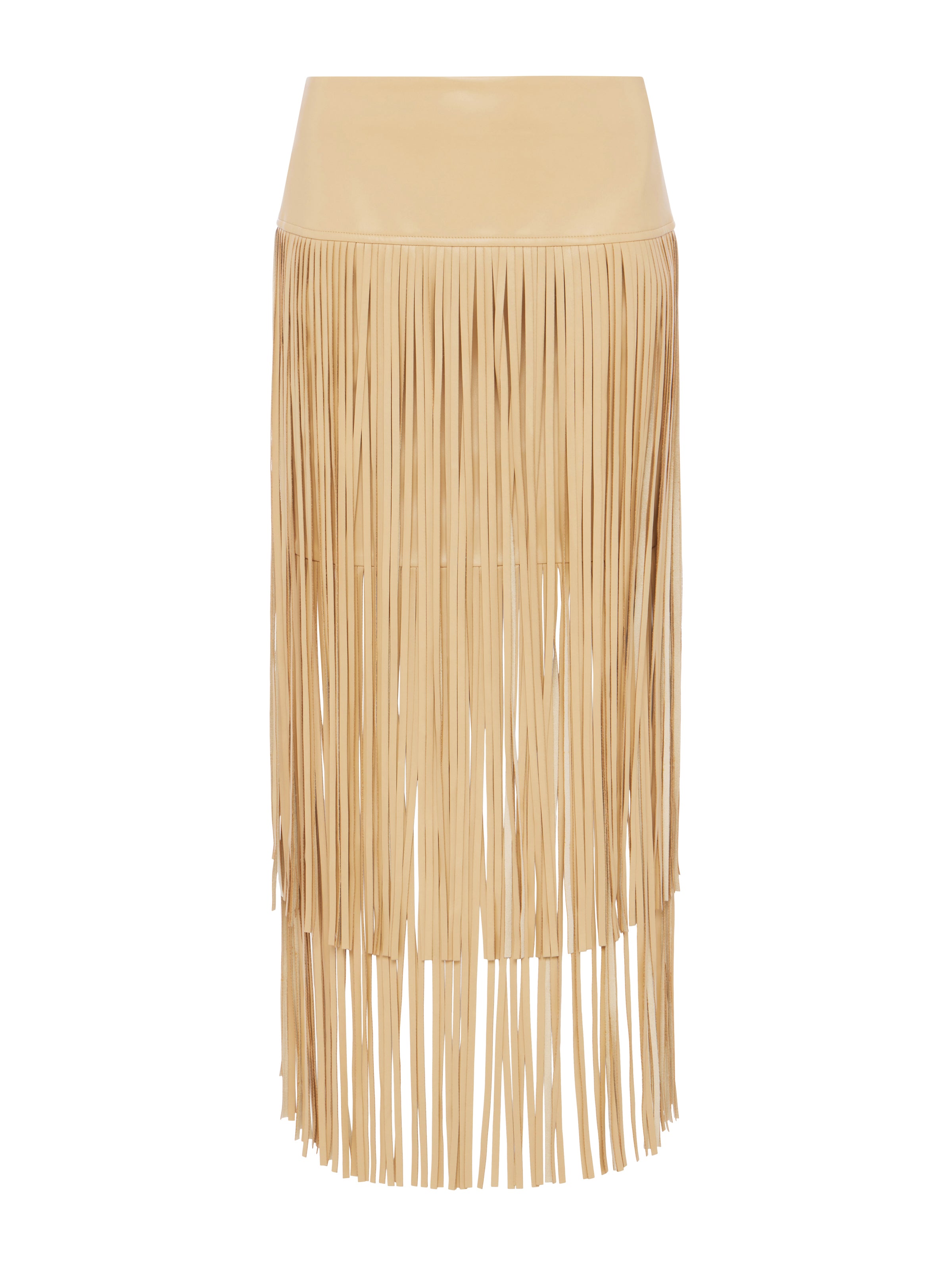 Karolina Fringe Skirt In Croissant