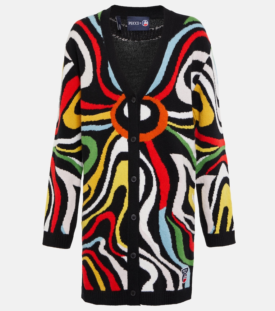 X Fusalp intarsia wool cardigan