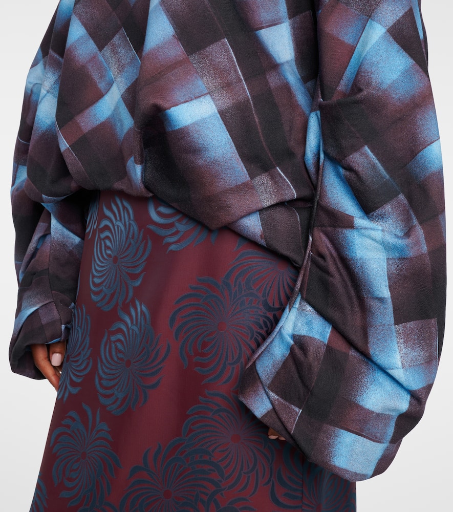 Checked cotton sweatshirt