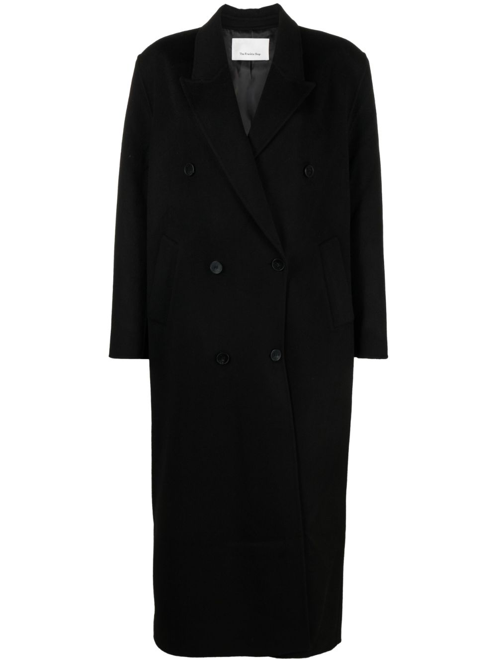 Gaia double-breasted coat - Black