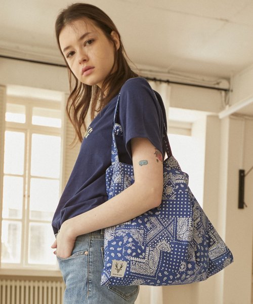 Paisley eco bag_ Navy