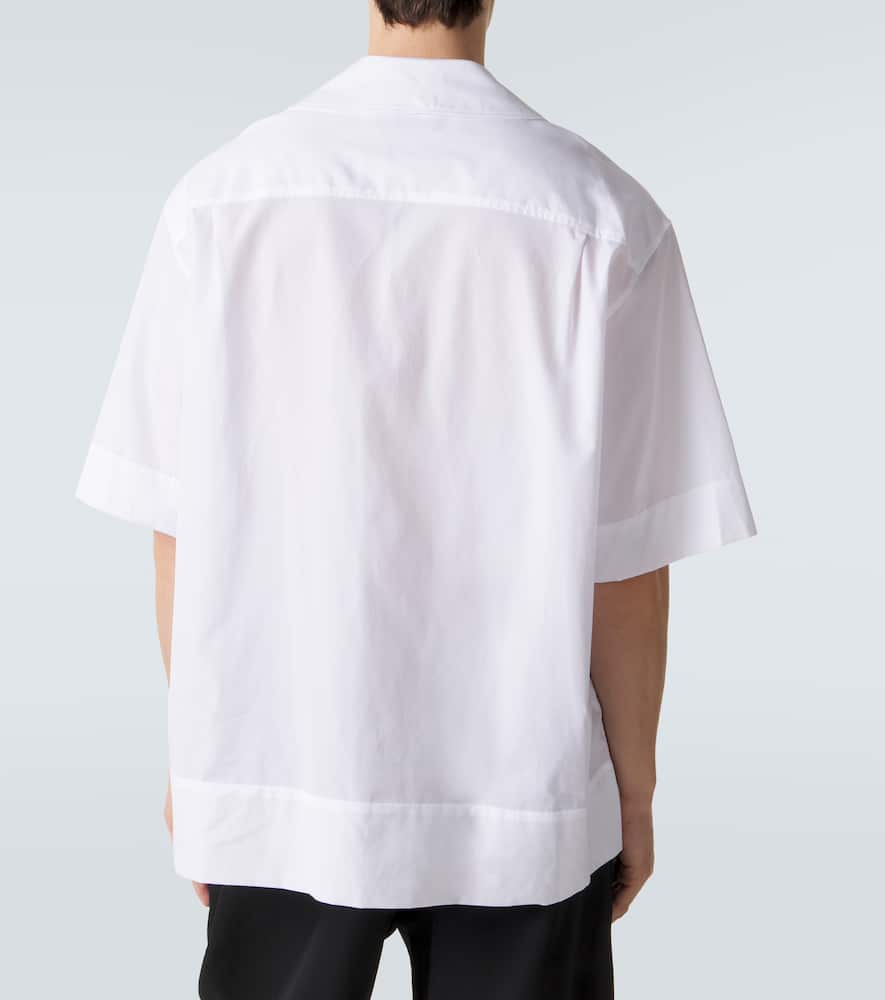 Ruffled cotton poplin shirt