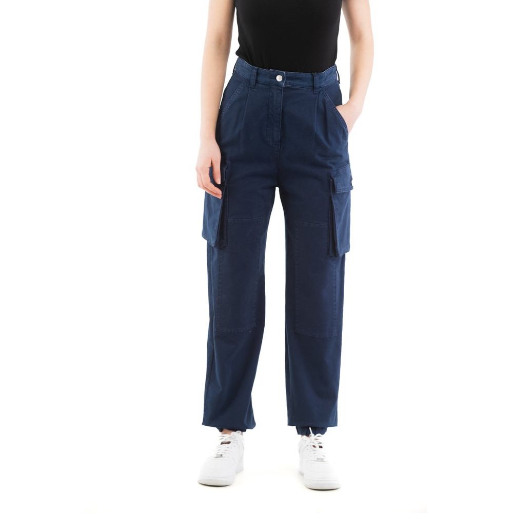 Cotton Cargo Cargo Pants — Navy