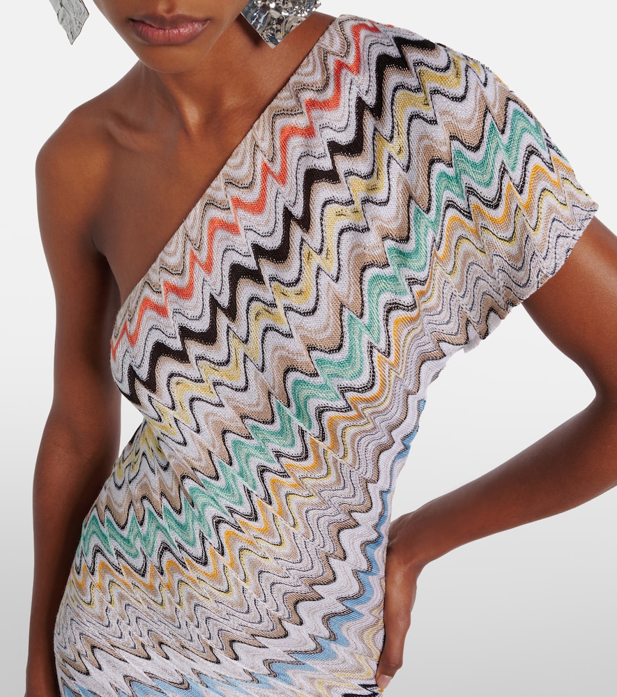 Wave one-shoulder maxi dress