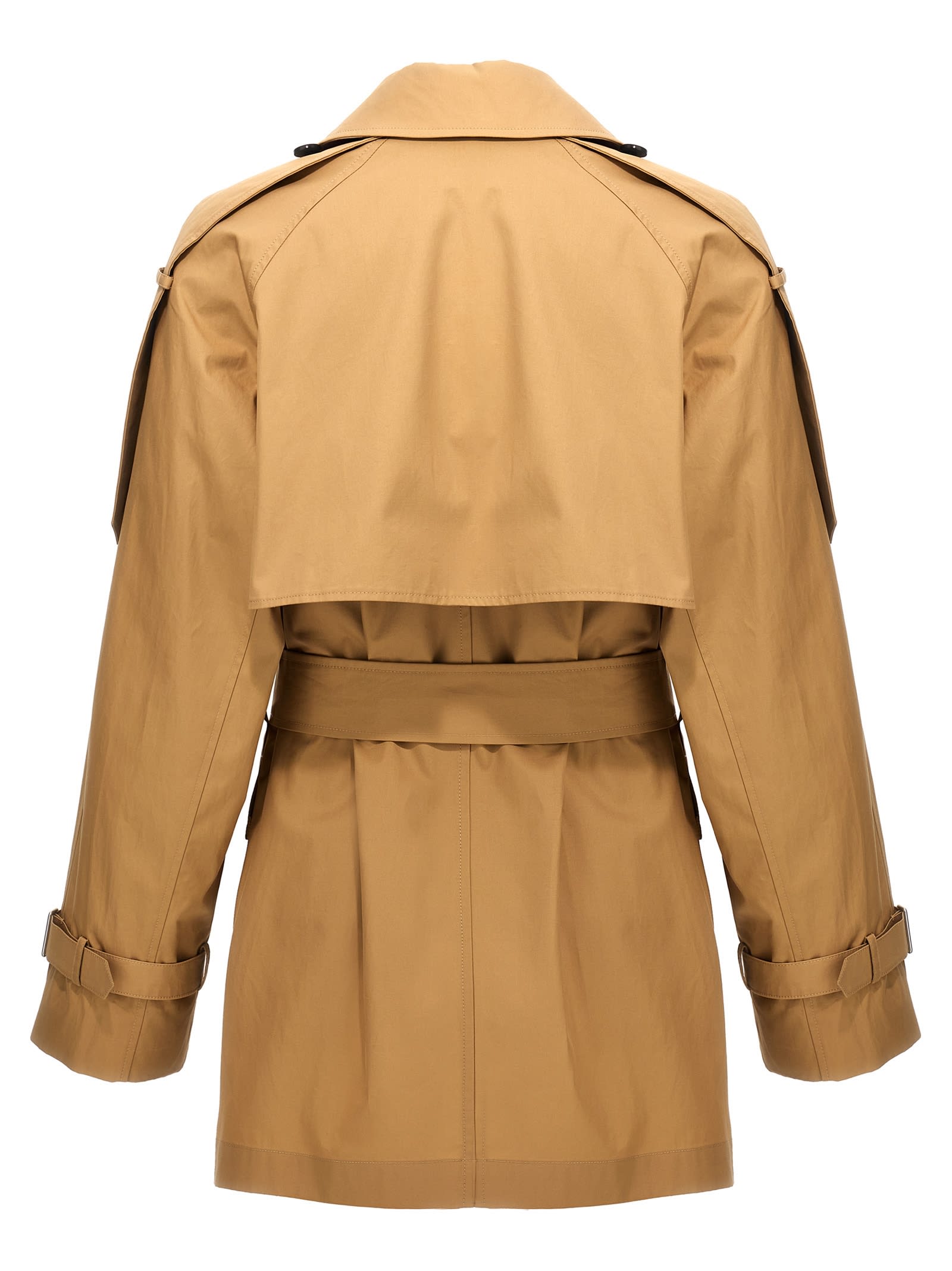 Double-Breasted Short Trench Coat