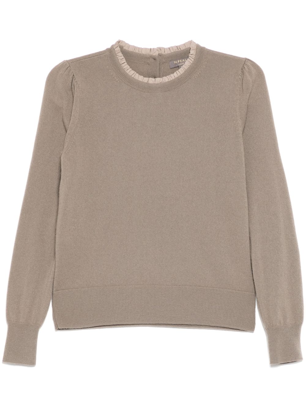 Woven Ruffle sweater - Brown