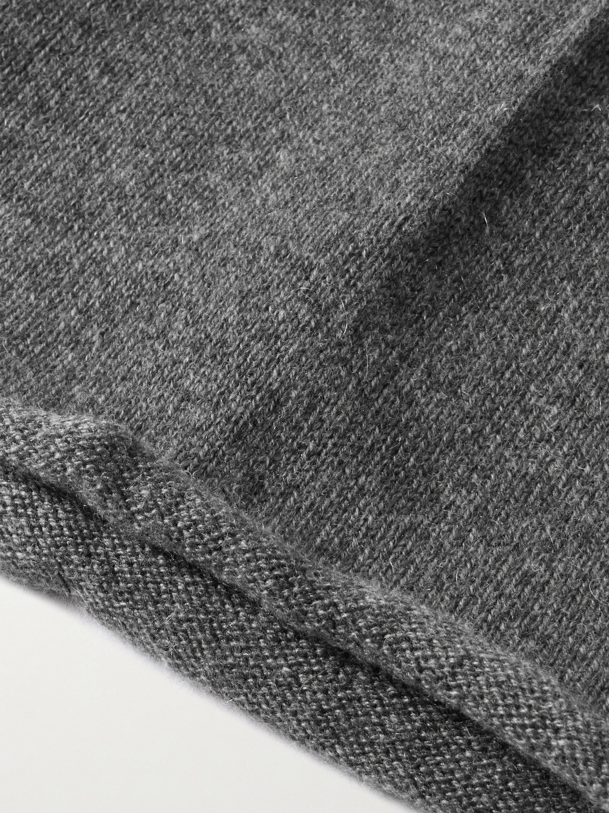 Stacked Cashmere Beanie - Gray