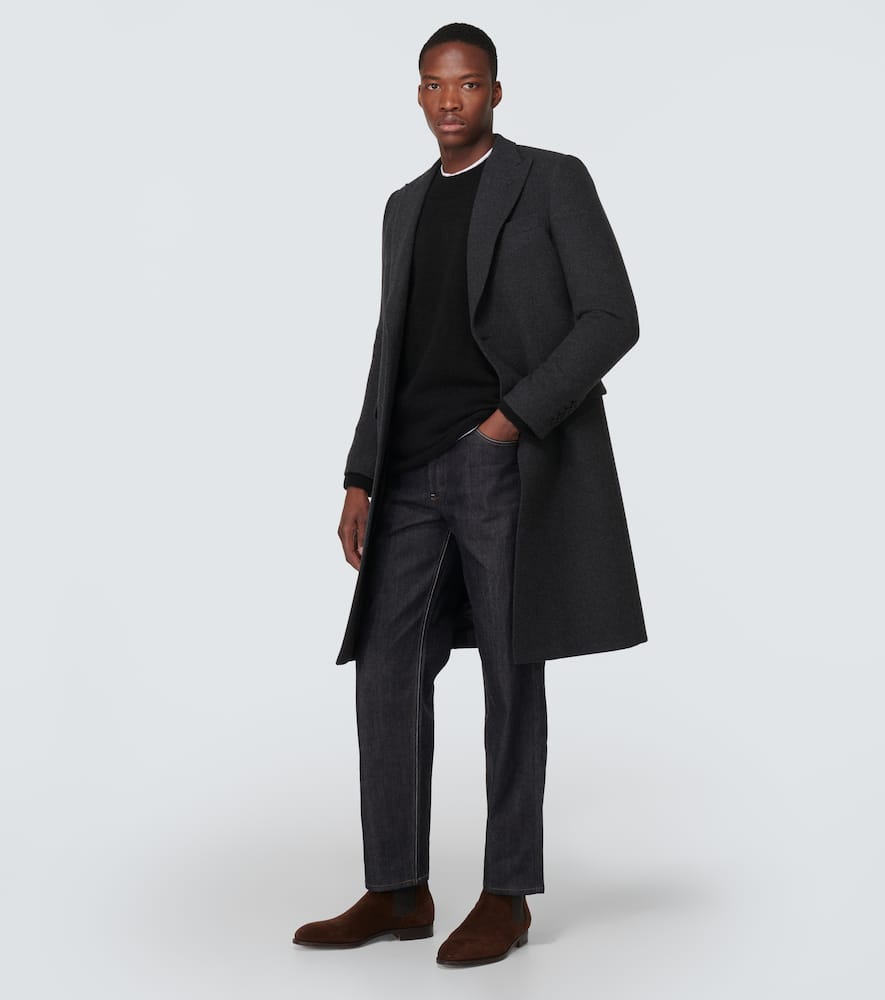 Wool-blend overcoat