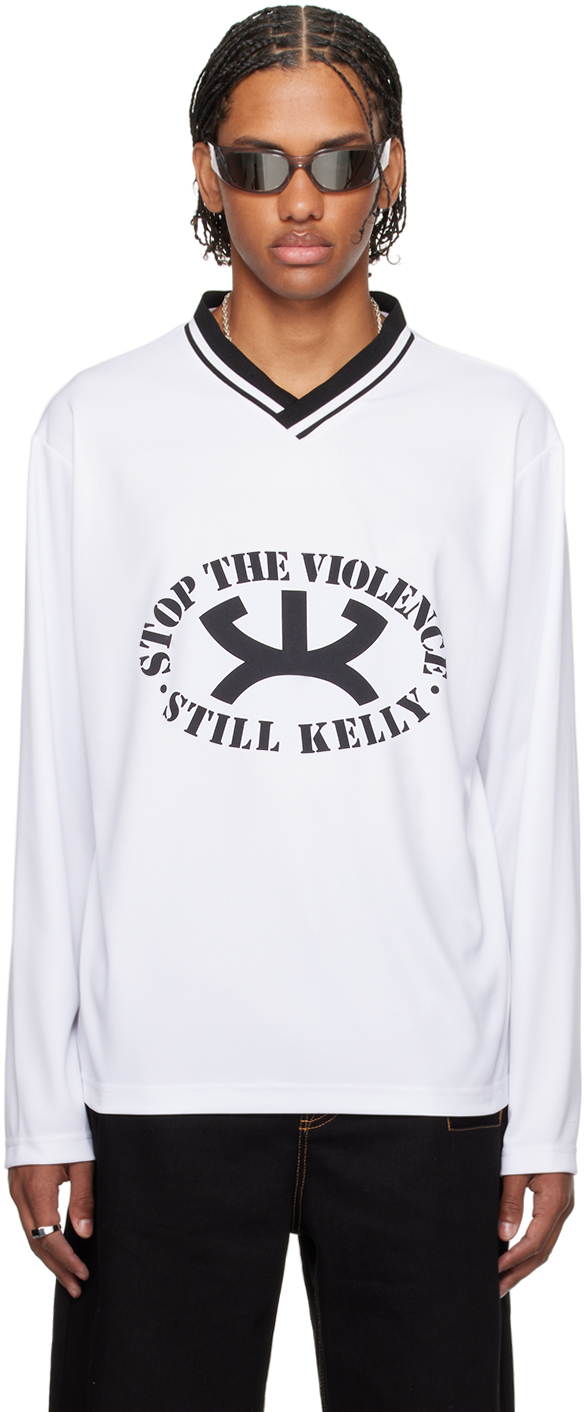 Still Kelly White 'Stop the Violence' Sport Sweatshirt