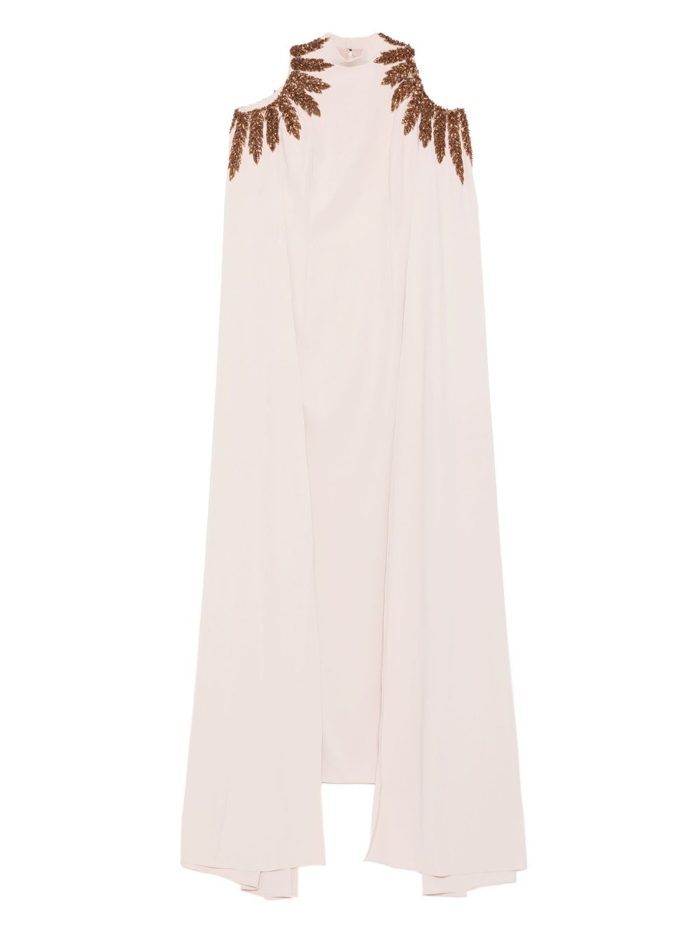 Embellished cape dress - Neutrals