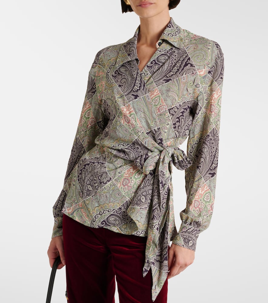 Printed wrap top