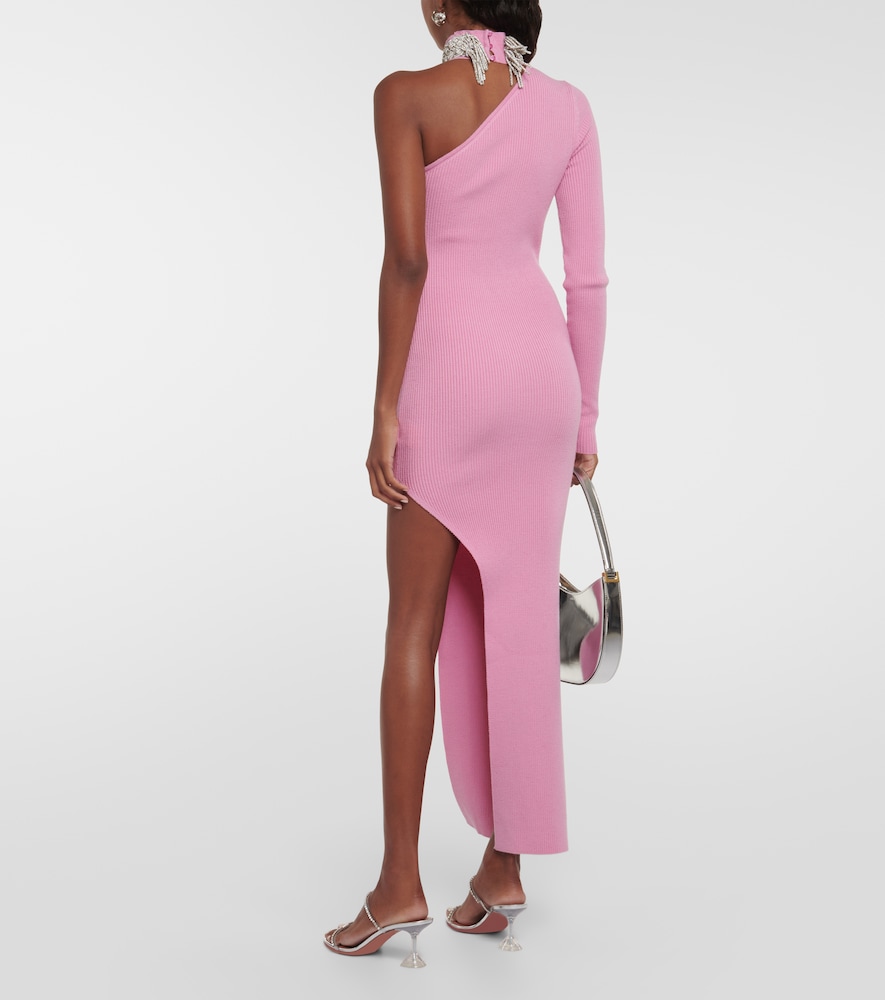 Embellished wool-blend maxi dress