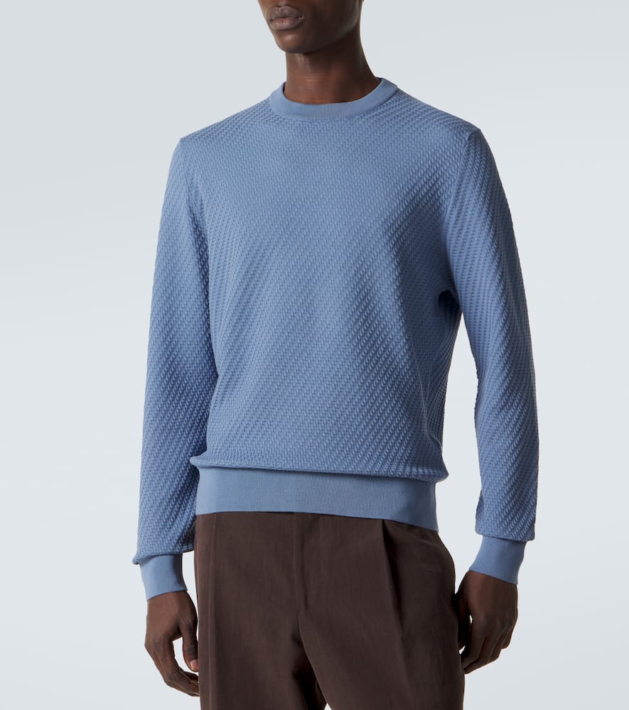 Cotton and silk sweater