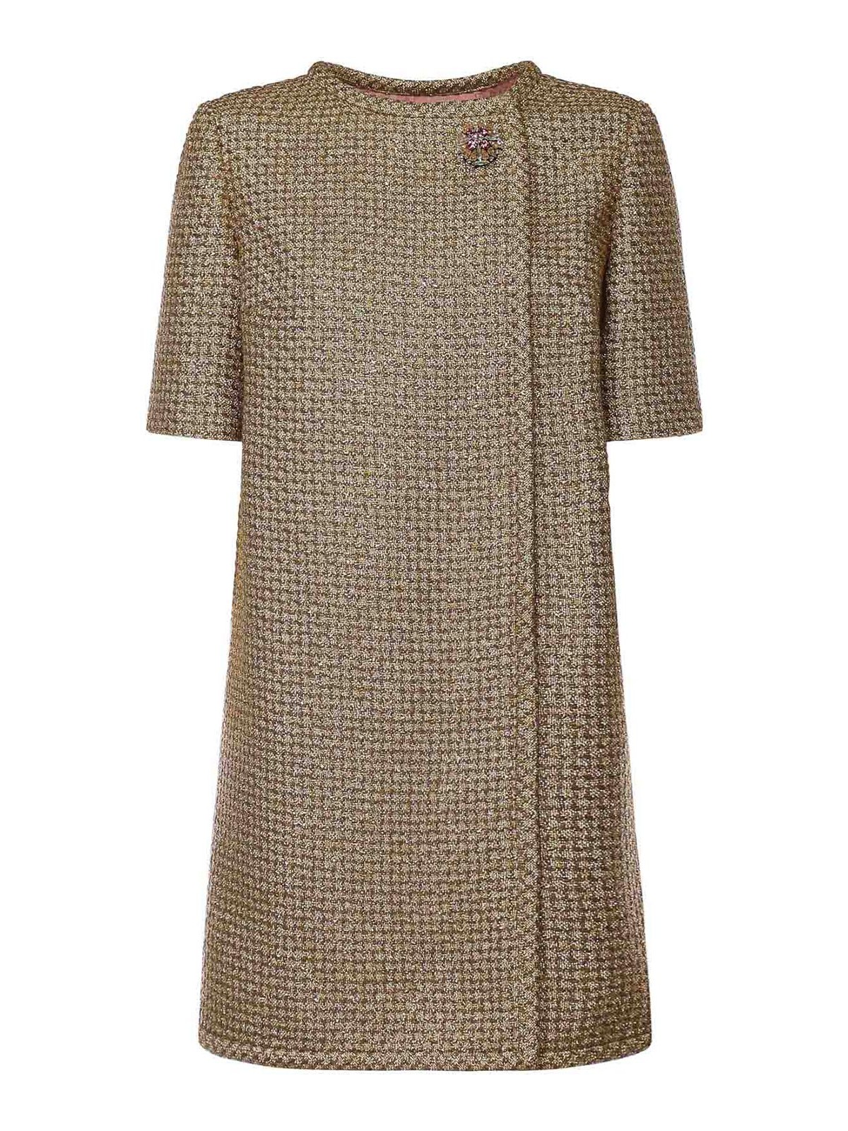 Short Lurex Tweed Dress