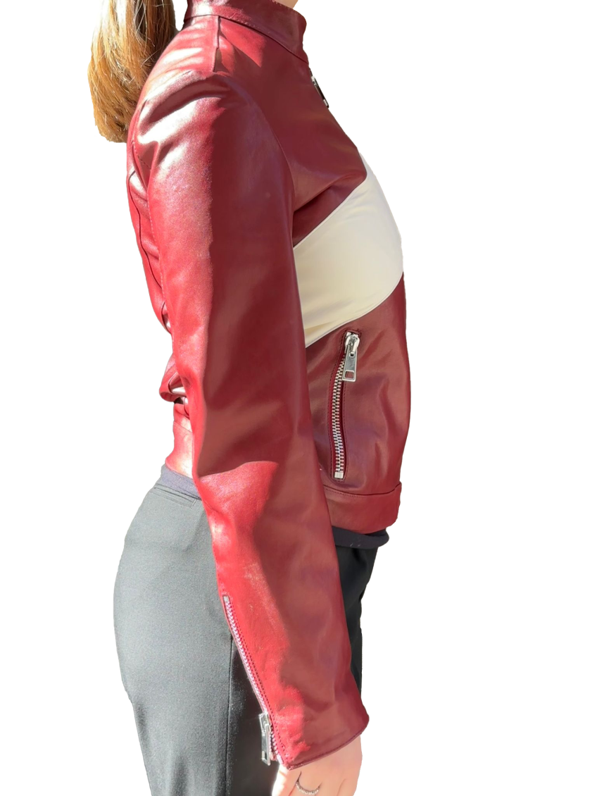 Maroon Leather jacket