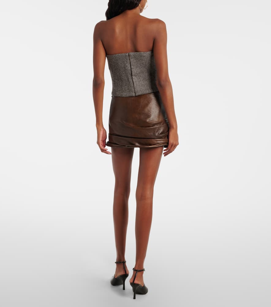 Wool-blend corset