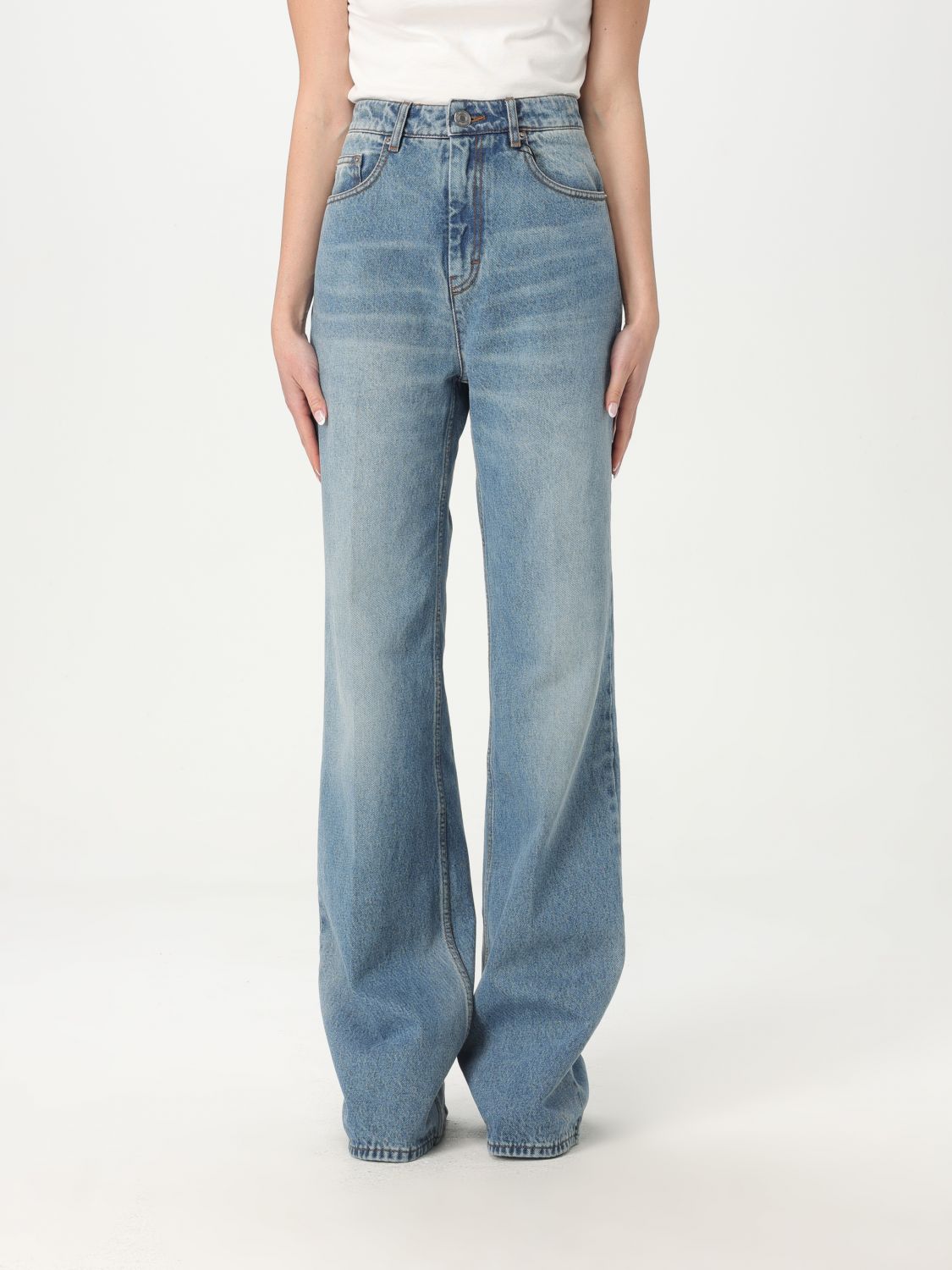 Jeans AMI PARIS Woman color Blue