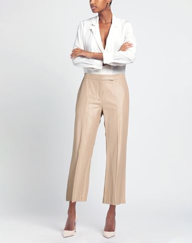 Pièce. Woman Pants Sand Size 2 Cotton, Elastane, Metallic fiber