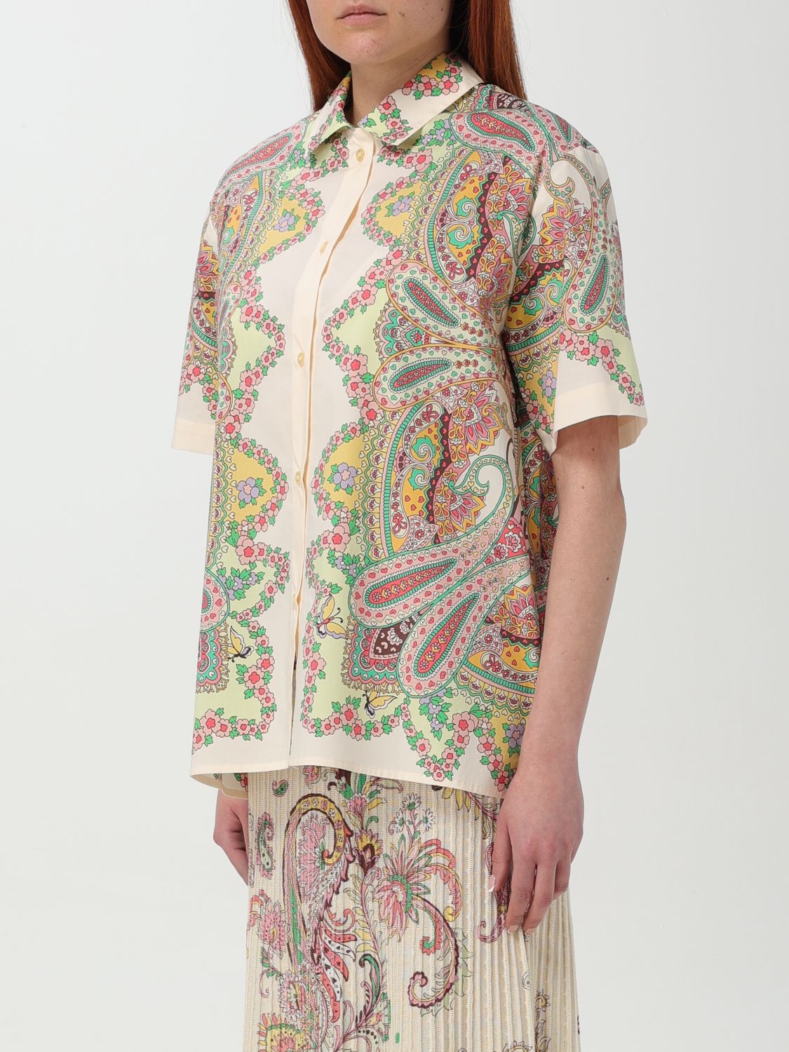 Floral-print shirt - White