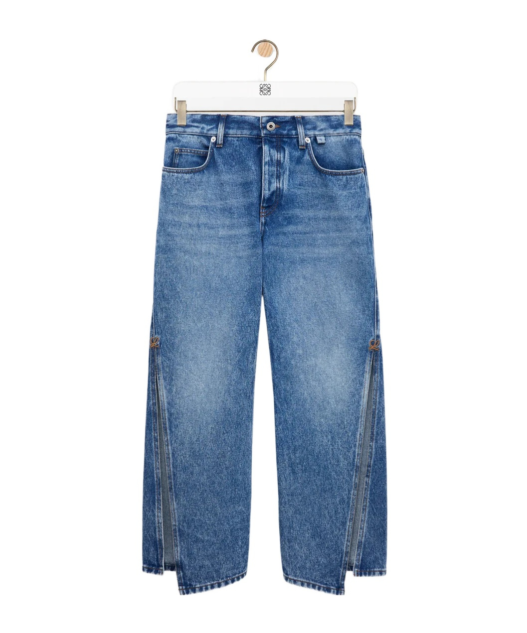 Flared Leg Denim Trousers