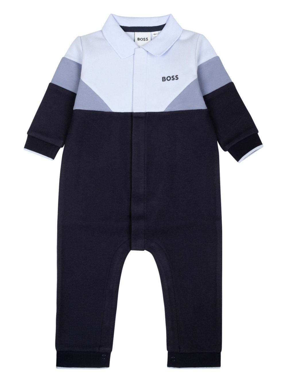 Logo-print romper - Blue