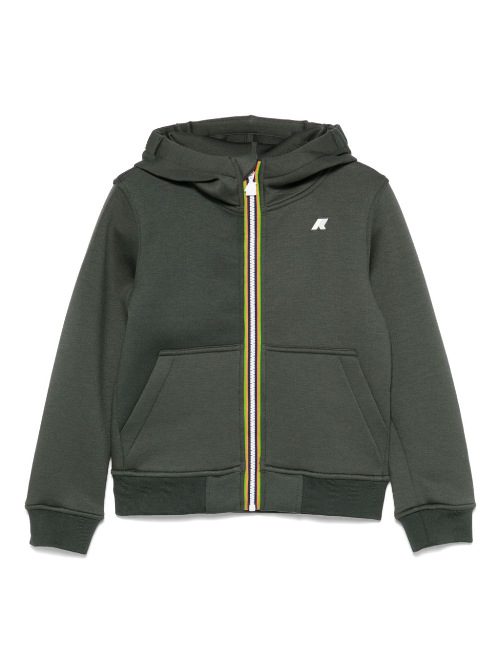 Logo-patch hoodie - Green