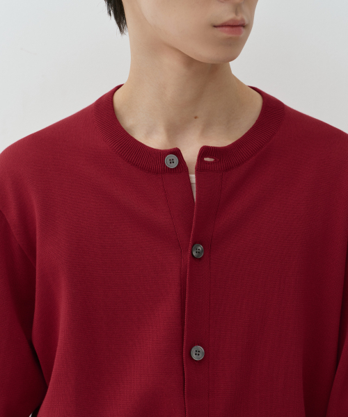 Washable Supima Cotton Round Neck Cardigan