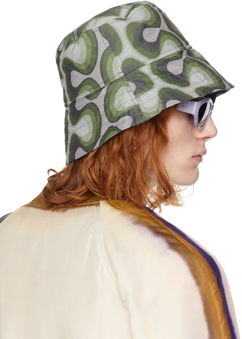 Dries Van Noten Gray & Khaki Gilly Bucket Hat