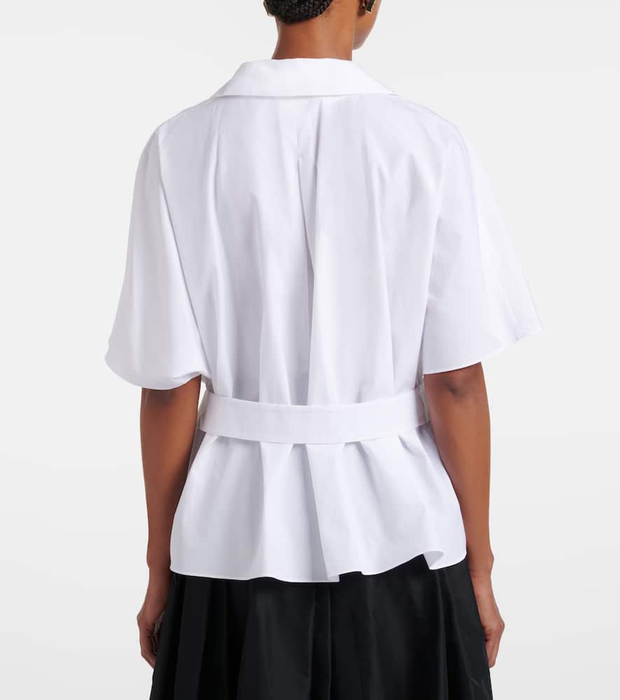 Carisma belted cotton poplin shirt