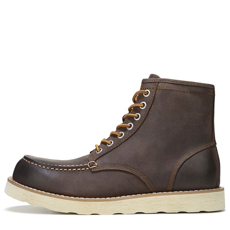 Men's Lumber Up Moc Toe Lace Up Boots (Dark Brown Leather)
