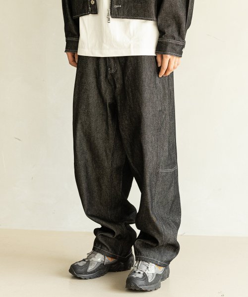 CURVED BALLOON DENIM MFHJP001-BK